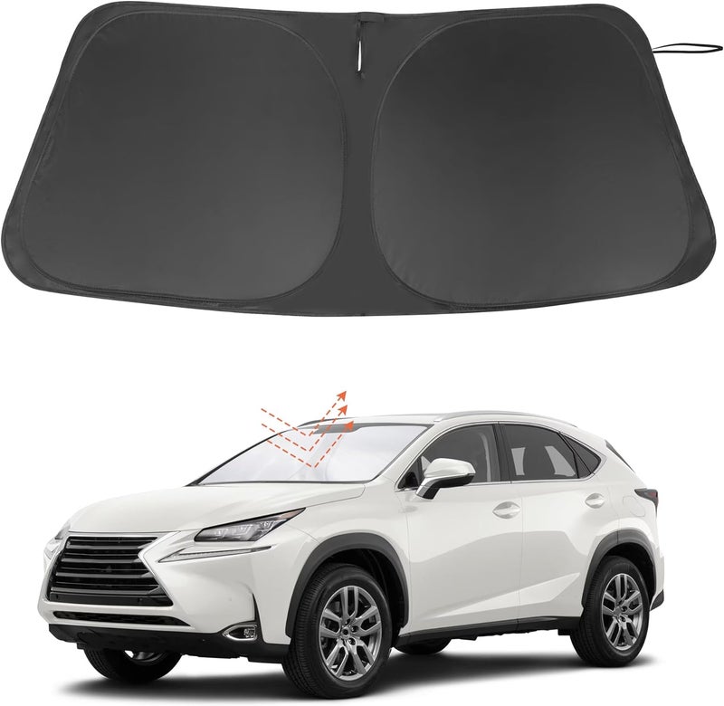 TINGLU Sun Shade for Le xus NX300h/NX300/NX200t 2015-2021 Accessories Windshield Sun Shade Window Shade UV Rays Protection Sun Visor Cover with Steering Wheel Sunshade Storage Bag - Image 1